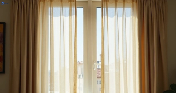 Dull dusty drapes in north-bondi-nsw before professional cleaning